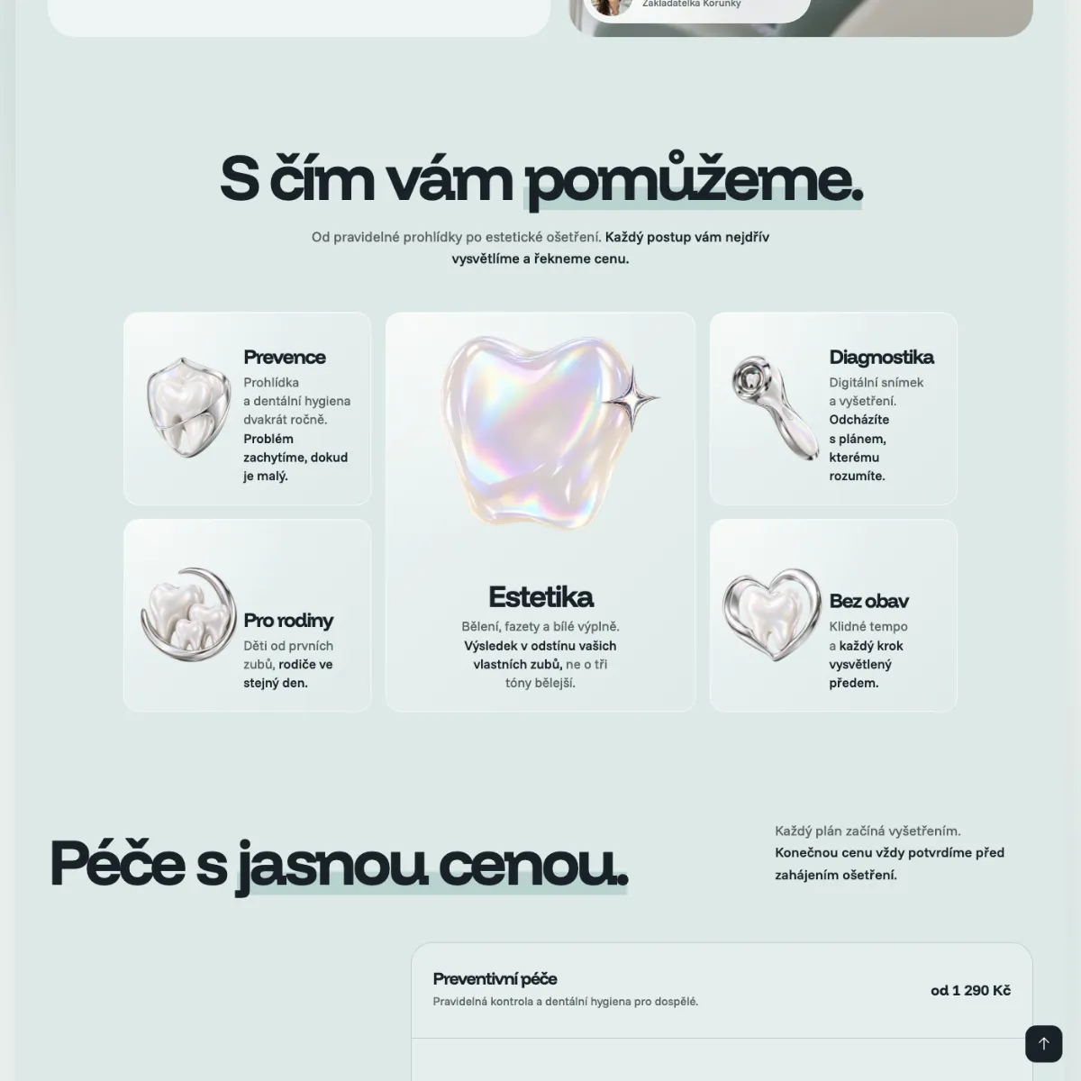 Korunka – přehled péče