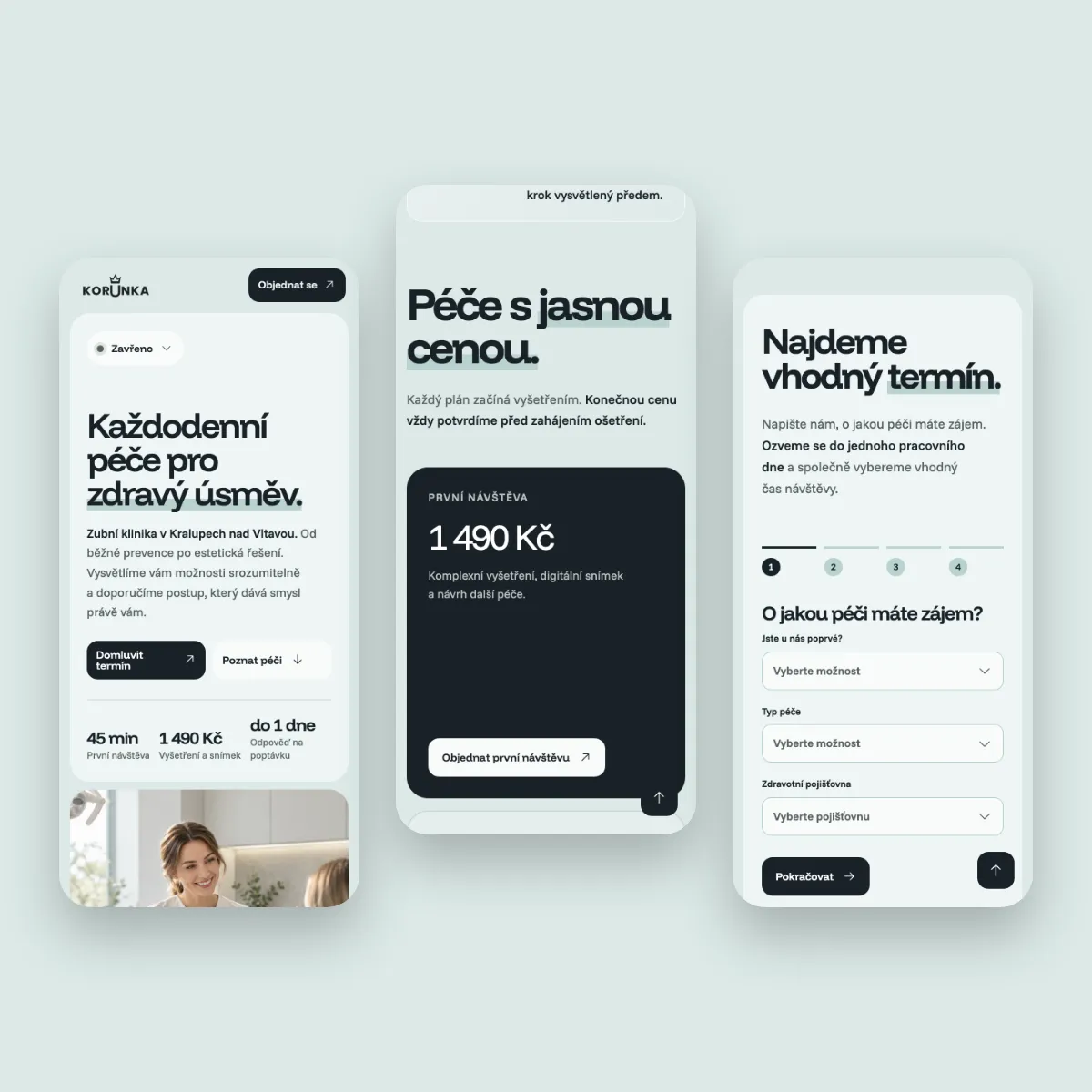Korunka – mobilní zobrazení