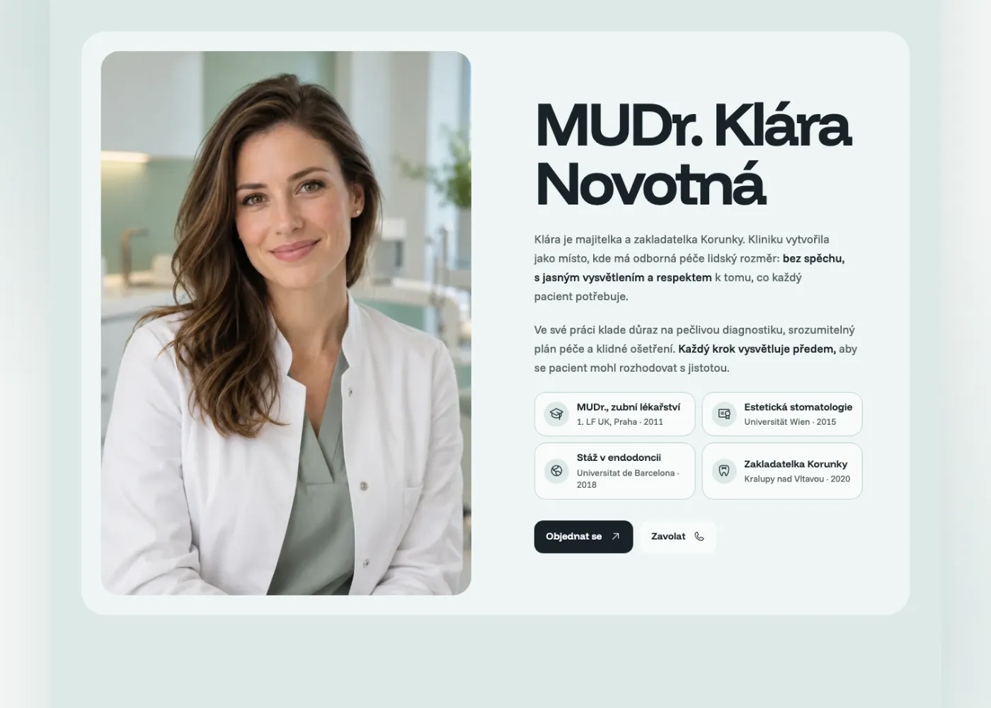 Korunka – představení lékařky