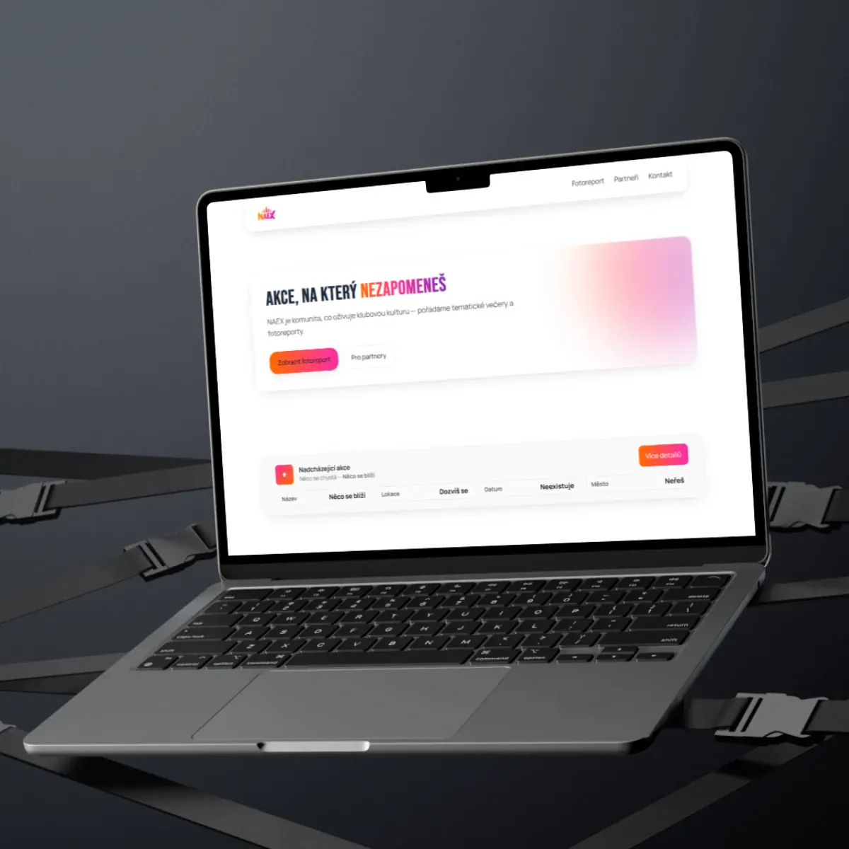 NAEX Events – mobilní zobrazení